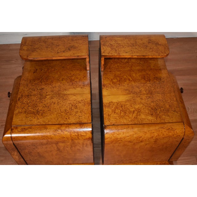 1920s Antique Art Deco Birdseye Maple Nightstands a Pair Chairish