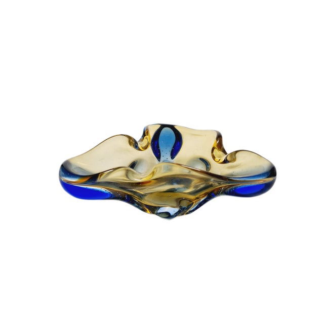 Blue Czechoslovakian Vase by Hanna Machanovska for Mstisov Glassworks, 1960s For Sale - Image 8 of 11