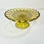 Glass 1940s Art Deco Boho Chic Hollywood Regency Indiana Glass Depression Yellow Cake Stand For Sale - Image 7 of 11