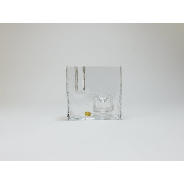 Op Art Ice Glass Vase attributed to Claus Josef Riedel, Austria, 1970s For Sale - Image 3 of 18