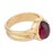 Vintage 3.80 Carat Tourmaline Diamond 14k Yellow Gold Ring, Size 7 For Sale - Image 4 of 7