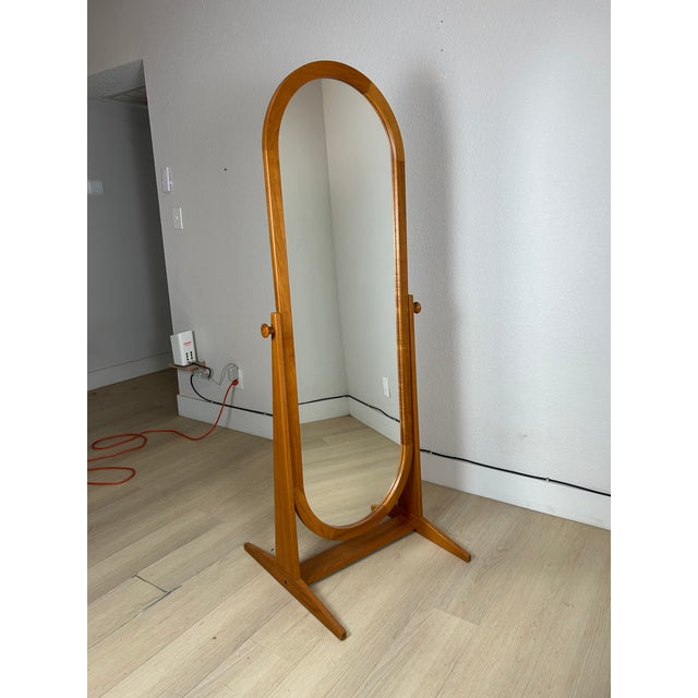 1960s Freestanding Danish Teak Mirror Pedersen & Hansen for Viby J Mobelfabrik For Sale - Image 15 of 15