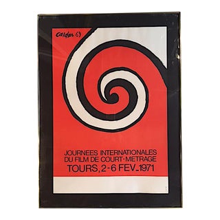 Vintage Alexander Calder Framed Poster For Sale