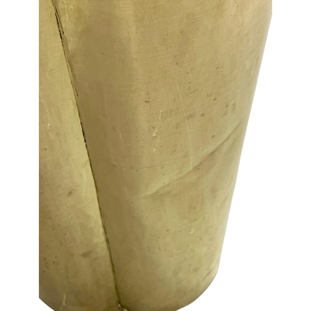 Vintage Sculptural Brass Umbrella Stand With Tassel Rope Handles, 1980s For Sale - Image 6 of 17