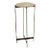 Modern Brass Base Round Marble Top Pedestal or Plant Stand For Sale