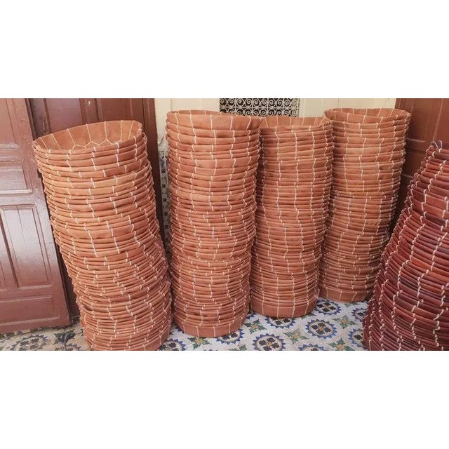 2020s Moroccan Leather Ottoman Pouf Cover For Sale - Image 5 of 6