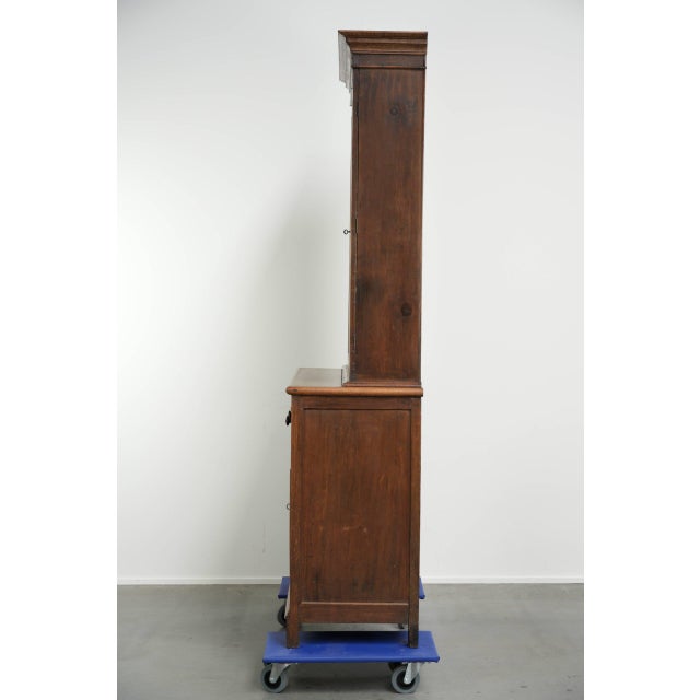 Antique 19th Century Oak Buffet Bookcase with Glass For Sale - Image 5 of 15