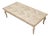 French 19th Century Fruitwood Coffee Table with Butterfly Veneer and Cabrioles For Sale
