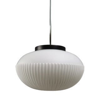 Large Mid-Century Opaline Glass Pendant, 1960s For Sale