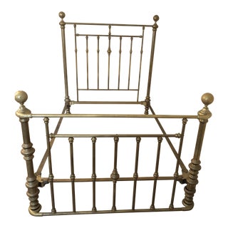Antique Victorian Brass Bedframe For Sale