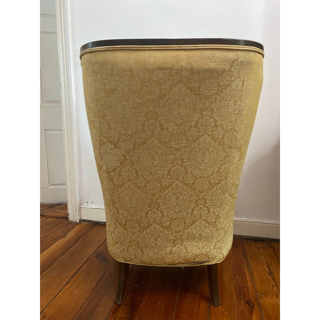 1960s 1960s Regency or Louis XVI Style Traditional Tufted Armchair, High Back For Sale - Image 5 of 12