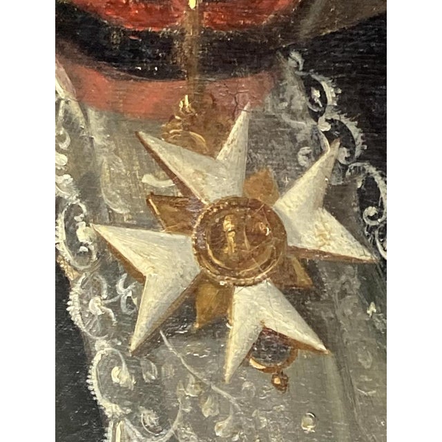 Large French Portrait, 19th Century, Oil on Canvas For Sale - Image 8 of 18