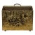 Vintage Traditional English Brass Repousse Magazine Rack Record Stand Caddy For Sale