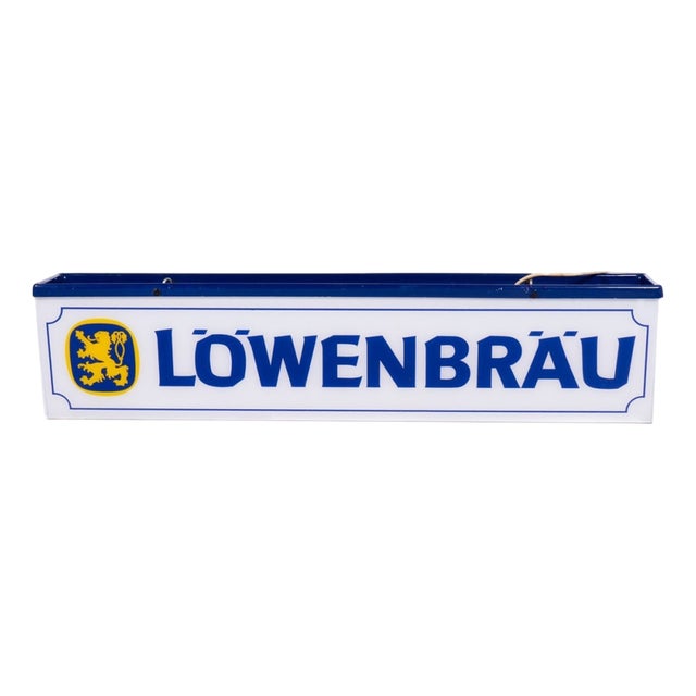 Vintage Beer Lighted Sign in Plastic and Iron from Löwenbräu For Sale
