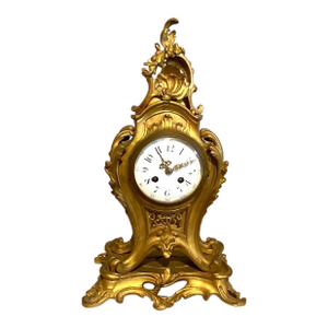 19thC French S. Marti Louis XV Ormolu Bronze Clock – 1 Pc