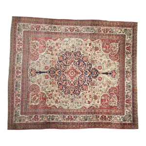 Antique Fine Kerman Square Carpet - 8'11" X 10'1"
