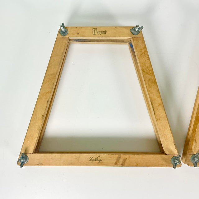 Wood Early 20th C. Vintage Americana Sports Don Budge Regent Wood Tennis Racket Press - A Pair. For Sale - Image 7 of 10