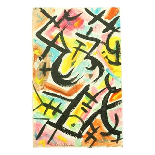 Leonardo Castellani, Abstract Composition, 20th Century, Oil on Canvas For Sale