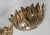 Italian Gilt Metal Lotus Flower Wall Sconces, 1980s For Sale - Image 12 of 13