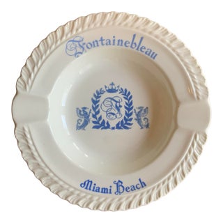 Vintage Fontainebleau Hotel / Miami Beach Ashtray or Catchall for Mid Century Modern, Palm Beach Regency, Hollywood Regency & Bar Cart Decor For Sale