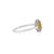 Metal Oval Yellow Sapphire & Diamond Halo Vintage Ring in 14k White Gold Size 7 For Sale - Image 7 of 16