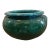 Mid 20th Century Large Chinese Turquoise Glazed Jardiniere With Lion Mask Handles For Sale