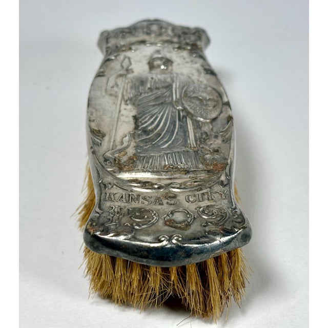 Art Nouveau Silverplated Clothes Brush: Priest of Pallas Kansas City 1909 For Sale - Image 6 of 10