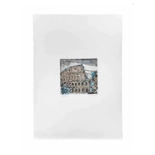 Orazio Toschi, Colosseum, Etching, 1950s For Sale