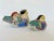 1950s 1950s Hand Painted Ceramic Pair of Birds Ducks Gold and Pastel Colors For Sale - Image 5 of 6