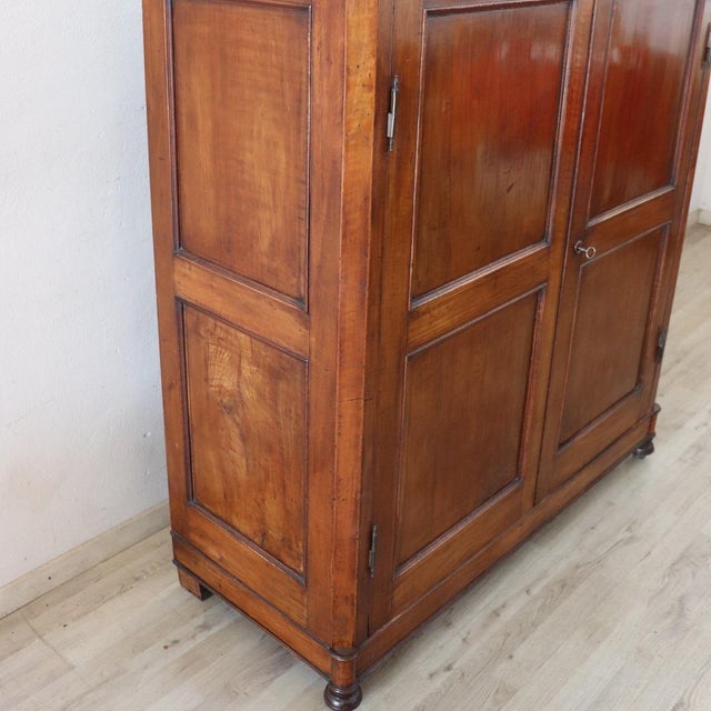 Small Antique Wardrobe in Walnut with Marble Top, 1800s For Sale - Image 3 of 15