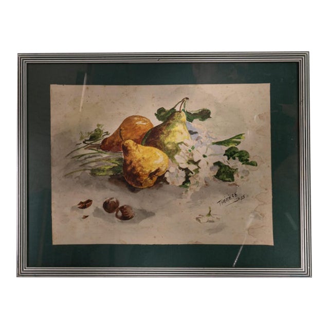 Mid 20th Century France Green Wood Painting For Sale