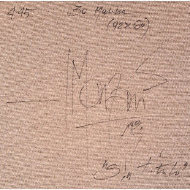 Abstract Composition, Late 20th Century, Oil on Canvas For Sale - Image 10 of 11