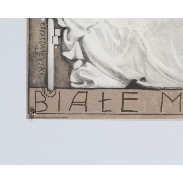 Beige White Marriage Theater Poster by F. Starowieyski, 1978 For Sale - Image 8 of 9
