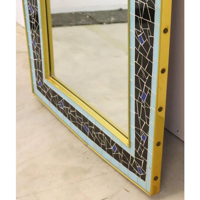 Metal Vintage Mozaïek Wall Mirror For Sale - Image 7 of 11