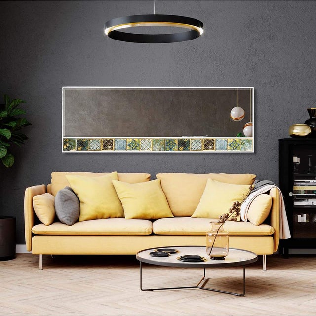 Aggie Handmade Natural Wood Framed Wall Mirror For Sale - Image 3 of 6