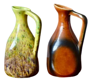 Ceramic Pitchers from Poitiers D'accolay, Set of 2