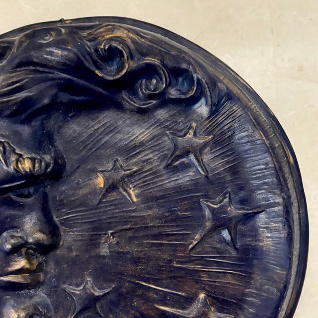 Aldo Londi Vintage Ceramic Moon Studio Pottery Wall Plaque For Sale - Image 4 of 7