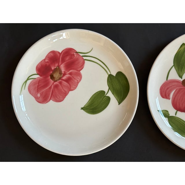 Mid 20th Century Stetson Hand Painted Plates Set of 8 for Dessert, Salad, Bread, or Hor'dourves For Sale - Image 4 of 18