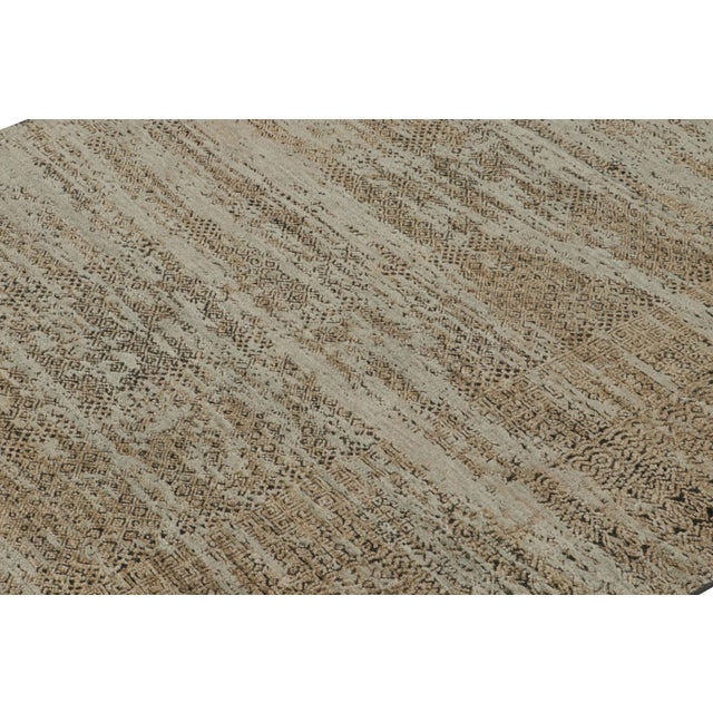 Rug & Kilim Rug & Kilim’s Abstract Runner Rug in Beige-Brown With Geometric Patterns For Sale - Image 4 of 7