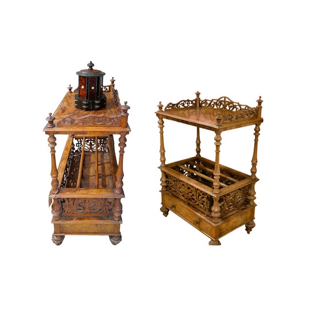 Bolognese Etagère in Olive Tree and Briar, 19th Century For Sale - Image 4 of 7