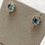Contemporary Syna Blue Topaz Yellow Gold Baubles Earrings with Diamonds, a Pair For Sale - Image 3 of 4