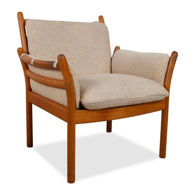 Mid-Century Danish Genius Armchair in Teak with Grey Upholstery by Illum Wikkelsø for CFC Silkeborg, 1975 For Sale - Image 15 of 15