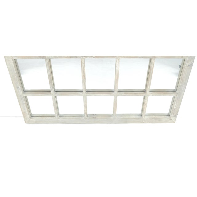 Country Style Large Dome Shape 47x79" Wall Mirror Distressed Finish Wood For Sale - Image 11 of 11