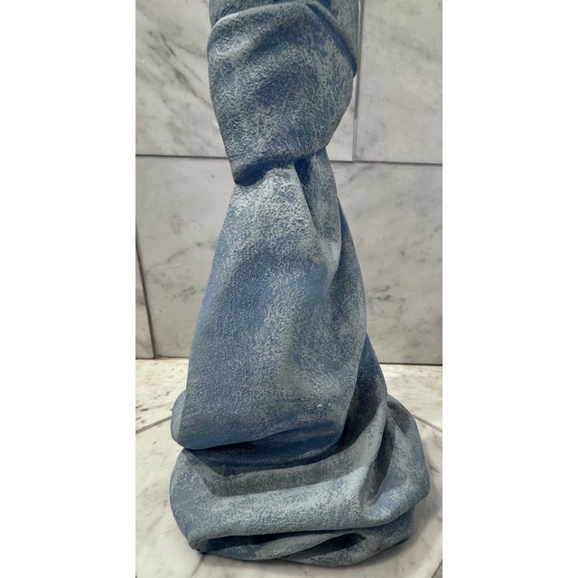 Mid 20th Century John Dickinson Attributed to Draped Plaster Table Lamp For Sale - Image 11 of 12