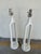Currey & Company Currey & Co Modern Tall Metal Lamps White Finish - Pair. For Sale - Image 4 of 4