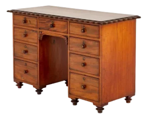 Victorian Pedestal Desk in Mahogany, 1850s