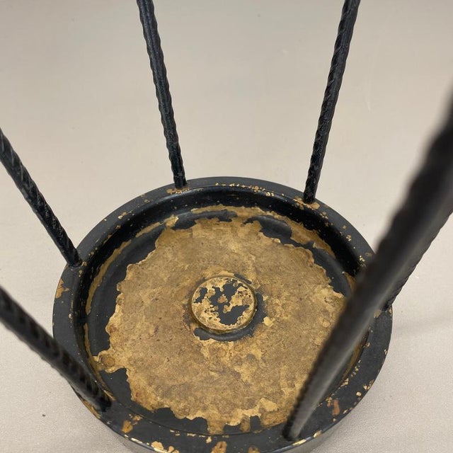 Mid-Century Bauhaus Style Brass and Metal Umbrella Stand, France, 1950s For Sale - Image 14 of 17