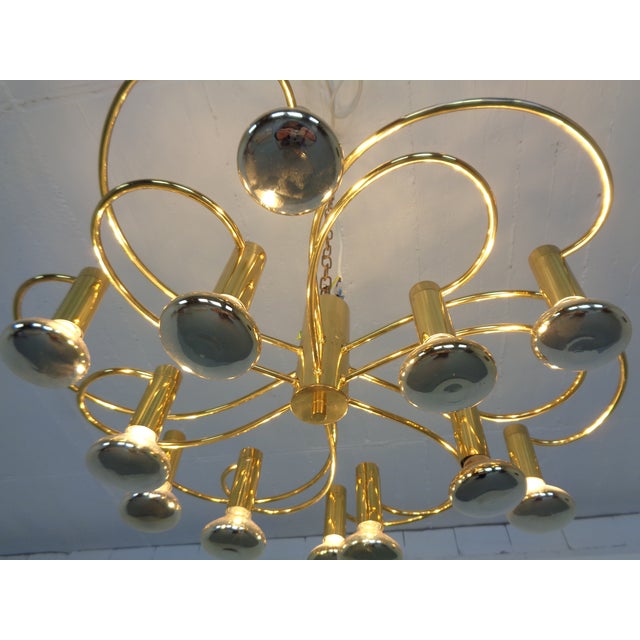 Large Golden Ceiling Light from Cosack, Germany, 1970s For Sale - Image 14 of 18