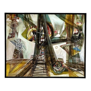 1967 "Bubbles" Oil on Canvas Painting by Alexander Meller For Sale
