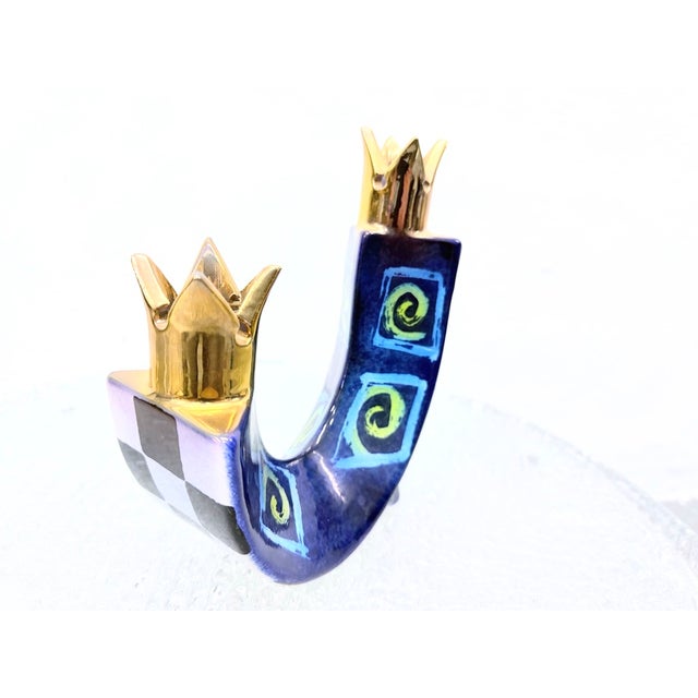 Postmodern Danish Postmodern Studio Ceramic Candlestick by Jesper Packness, 1980s For Sale - Image 3 of 7